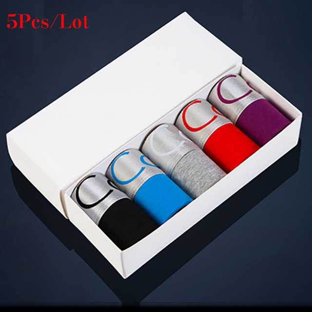 Boxer Brief Pack Cotton - 5PCS ผู้ชายชุดชั้นในนักมวยผู้ชายกางเกงผ้าฝ้ายเซ็กซี่ Cueca ยี่ห้อนักมวยสําหรับบุรุษกางเกงขาสั้นผ้าฝ้ายกางเกง Calzoncillos 2024