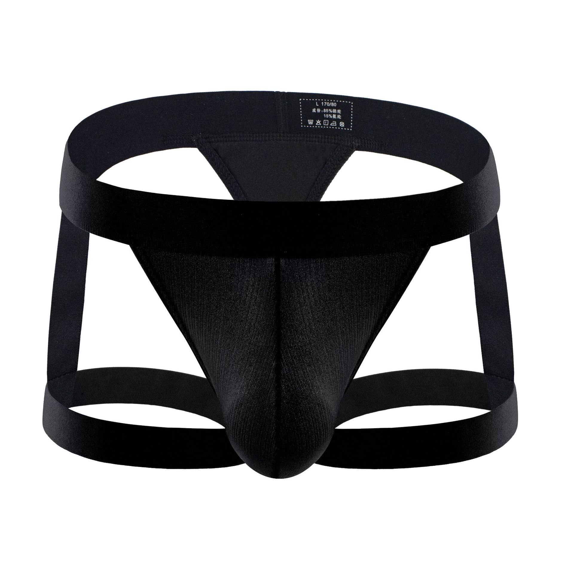 Jockstrap Athletic - ‌ ผู้ชายกีฬา Jockstrap ทองสายรัดขา U กระเป๋า