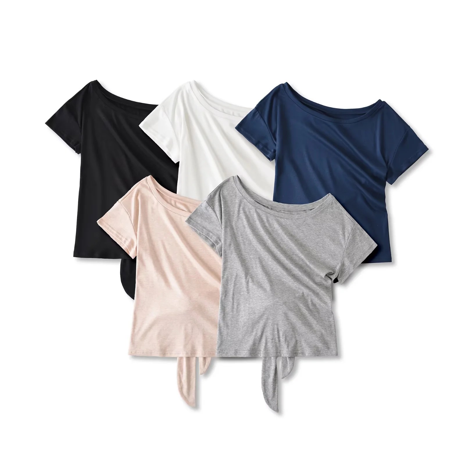 T Shirt Tight Fit - เสื้อยืดแขนสั้นรัดรูปทรงเข้ารูปสำหรับผู้หญิง สไตล์เซ็กซี่ โชว์ไหล่ ใส่สบายช่วงหน้าร้อน รุ่น WV