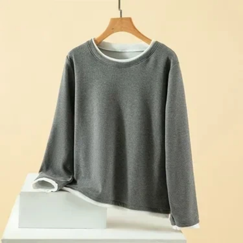 เสื้อผู้หญิงไซส์ใหญ่ ทรงสองชิ้ - Undershirt Crew Neck บทวิจารณ์และราคา