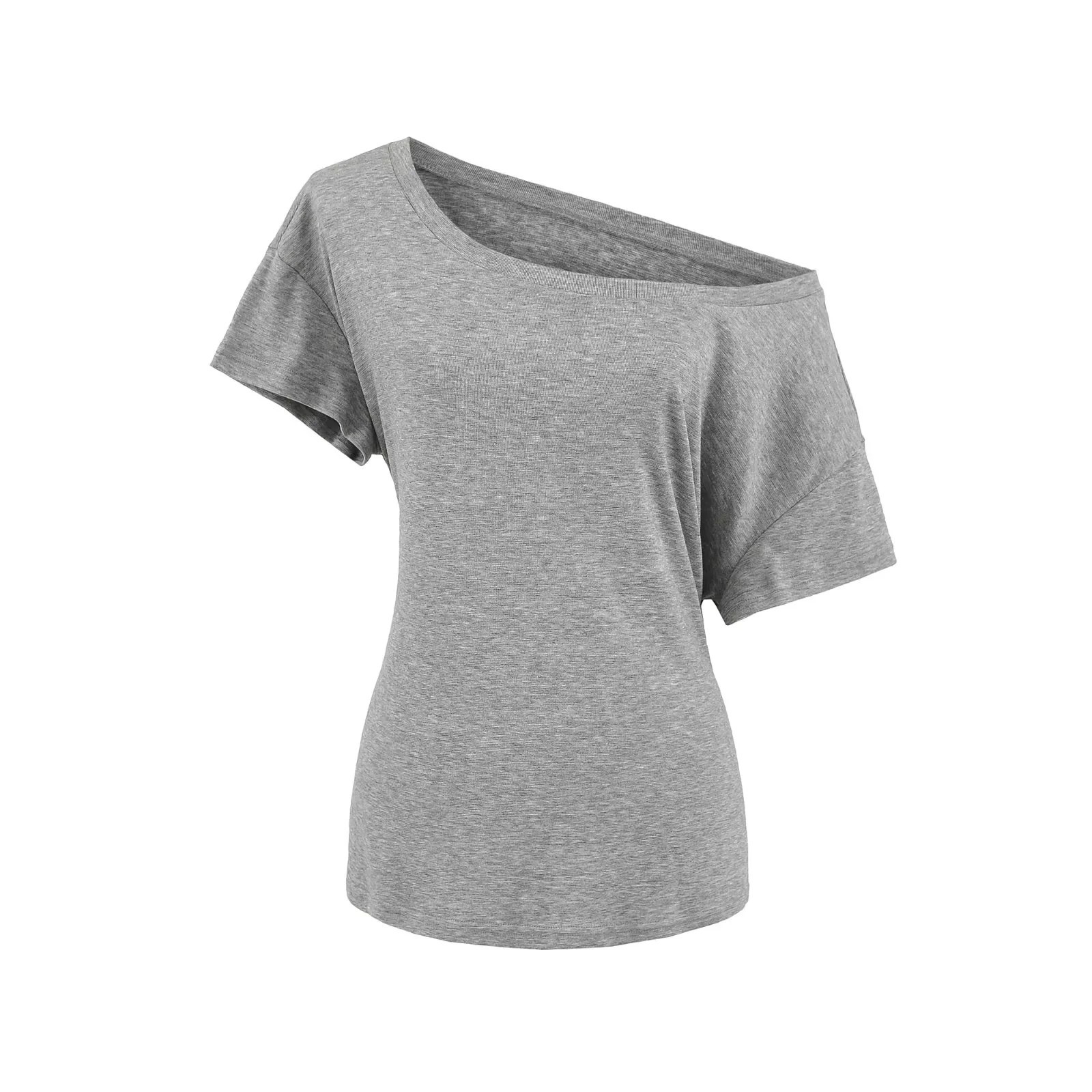 เสื้อยืดแขนสั้นรัดรูปทรงเข้ารู - T Shirt Tight Fit บทวิจารณ์และราคา