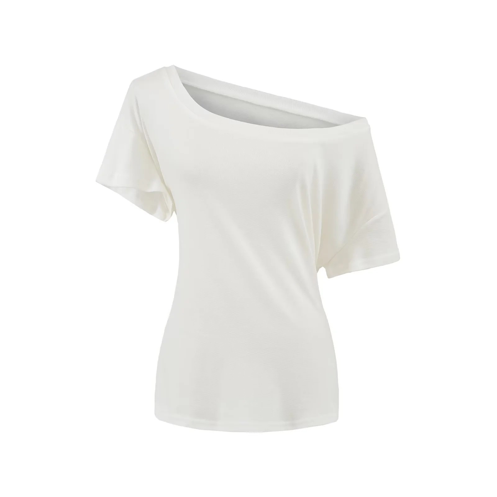 เสื้อยืดแขนสั้นรัดรูปทรงเข้ารู - T Shirt Tight Fit บทวิจารณ์และราคา
