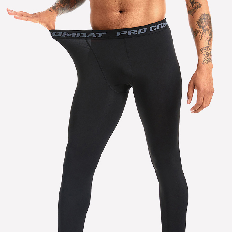 1 ชิ้นผู้ชายกางเกงรัดรูปสีทึบ  - Compression Long Pant บทวิจารณ์และราคา