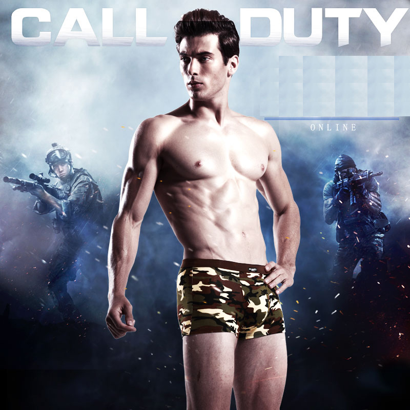 4 ชิ้น/ล็อต Camouflage นักมวยผ - Boxer Shorts Modal บทวิจารณ์และราคา