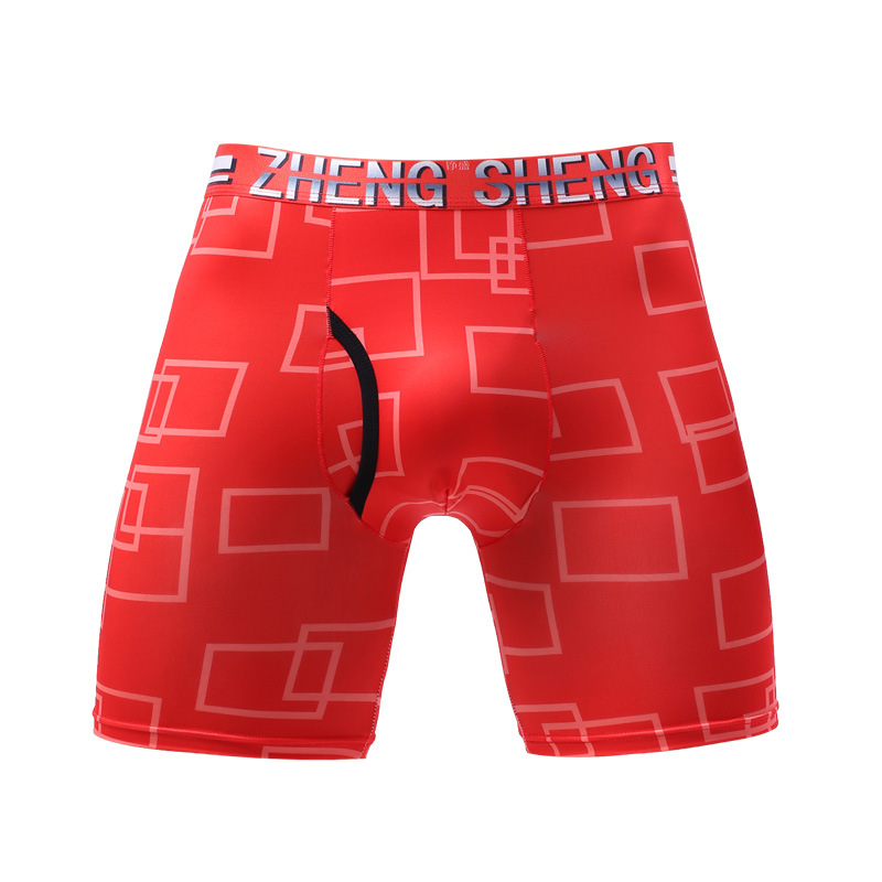 กางเกงในบ็อกเซอร์ขาสั้นชายผ้าไ - Long Leg Trunk Men บทวิจารณ์และราคา